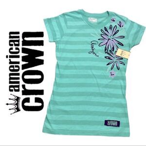 American Crown Arizona Striped & Floral T-Shirt Juniors XL